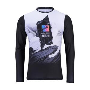 KENNY Cyklistický dres s dlhým rukávom letný - EVO PRO 24 - biela/ružová/modrá/čierna