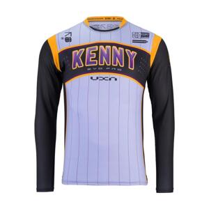KENNY Cyklistický dres s dlhým rukávom letný - EVO PRO 24 - biela/oranžová/čierna