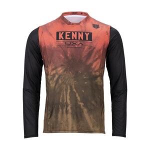 KENNY Cyklistický dres s dlhým rukávom letný - CHARGER  - ružová/hnedá