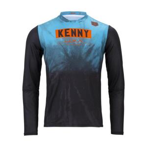 KENNY Cyklistický dres s dlhým rukávom letný - CHARGER  - svetlo modrá/modrá