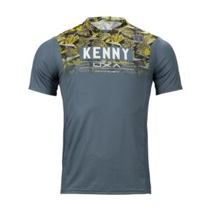 KENNY Cyklistický dres s krátkym rukávom - CHARGER - žltá/šedá