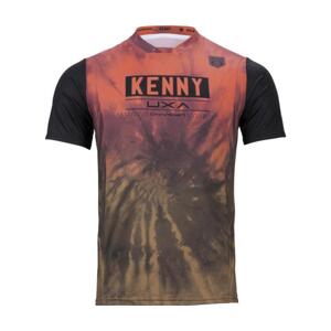 KENNY Cyklistický dres s krátkym rukávom - CHARGER - oranžová/hnedá