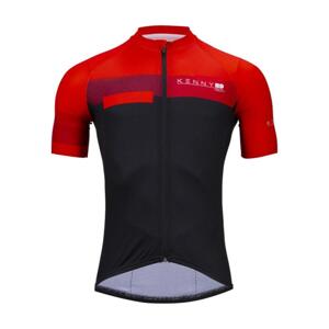 KENNY Cyklistický dres s krátkym rukávom - TECH SUMMER - červená/čierna