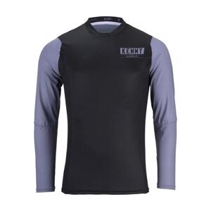 KENNY Cyklistický dres s dlhým rukávom letný - CHARGER 24 - šedá/čierna L