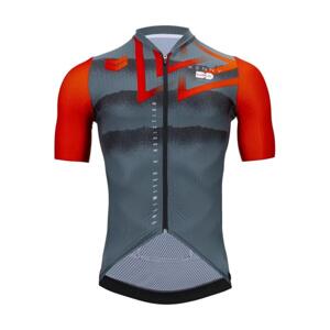 KENNY Cyklistický dres s krátkym rukávom - ESCAPE - červená/šedá