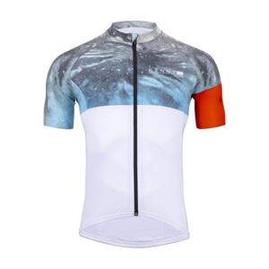 KENNY Cyklistický dres s krátkym rukávom - TECH SUMMER - biela/modrá