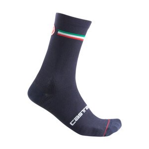 CASTELLI Cyklistické ponožky klasické - ITALIA 15 - modrá L-XL