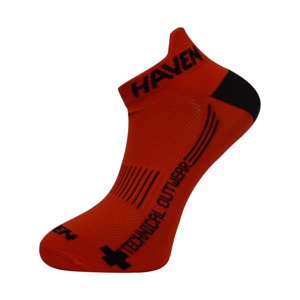 HAVEN Cyklistické ponožky klasické - SNAKE SILVER NEO 2PAK - čierna/červená 40-41