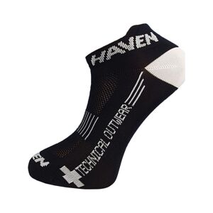 HAVEN Cyklistické ponožky členkové - SNAKE SILVER NEO 2PAK - čierna/biela 42-43
