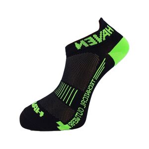 HAVEN Cyklistické ponožky klasické - SNAKE SILVER NEO 2PAK - čierna/zelená 37-39