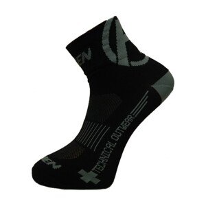 HAVEN Cyklistické ponožky klasické - LITE SILVER NEO 2PAK - šedá/čierna 40-41