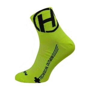 HAVEN Cyklistické ponožky klasické - LITE SILVER NEO 2PAK - žltá/čierna 42-43