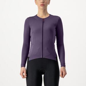 CASTELLI Cyklistický dres s dlhým rukávom zimný - FLY LS W - fialová