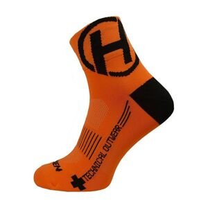 HAVEN Cyklistické ponožky klasické - LITE SILVER NEO 2PAK - čierna/oranžová 42-43