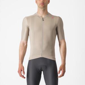 CASTELLI Cyklistický dres s krátkym rukávom - ESPRESSO - béžová