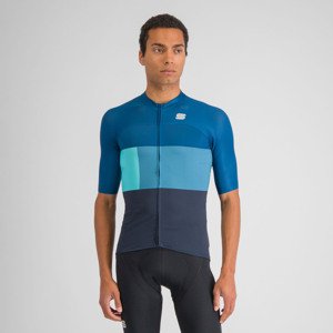 SPORTFUL Cyklistický dres s krátkym rukávom - SNAP - modrá 2XL