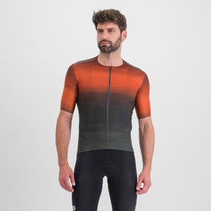 SPORTFUL Cyklistický dres s krátkym rukávom - FLOW SUPERGIARA - oranžová/šedá L