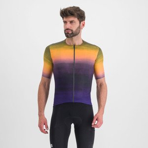 SPORTFUL Cyklistický dres s krátkym rukávom - FLOW SUPERGIARA - fialová/žltá L