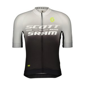SCOTT Cyklistický dres s krátkym rukávom - SRAM PRO - čierna/biela