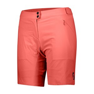 SCOTT Cyklistické nohavice krátke bez trakov - ENDURANCE LS/FIT W/PAD - červená