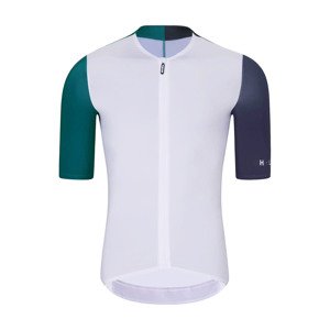 HOLOKOLO Cyklistický dres s krátkym rukávom - PERFORMANCE - biela/viacfarebná 2XL