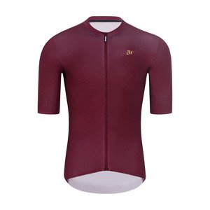 HOLOKOLO Cyklistický dres s krátkym rukávom - EYELET - bordová 4XL