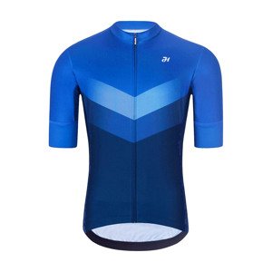 HOLOKOLO Cyklistický dres s krátkym rukávom - ARROW II - modrá 4XL