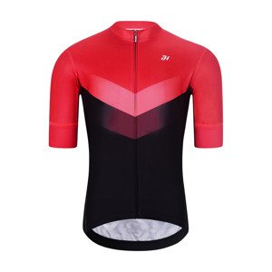 HOLOKOLO Cyklistický dres s krátkym rukávom - ARROW II - červená/čierna 4XL