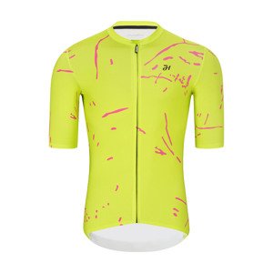 HOLOKOLO Cyklistický dres s krátkym rukávom - PASSION - žltá 4XL