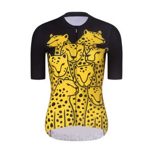 RIVANELLE BY HOLOKOLO Cyklistický dres s krátkym rukávom - CHEETAH II - žltá/čierna XL