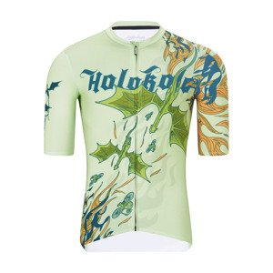 HOLOKOLO Cyklistický dres s krátkym rukávom - DRAGON - svetlo zelená 4XL
