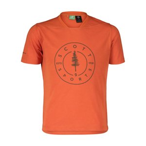 SCOTT Cyklistické tričko s krátkym rukávom - TRAIL FLOW 10 DRI SS JR - oranžová