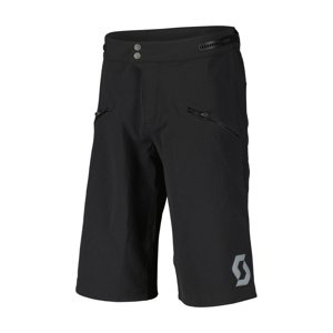 SCOTT Cyklistické nohavice krátke bez trakov - TRAIL VERTIC PRO W/PAD - čierna