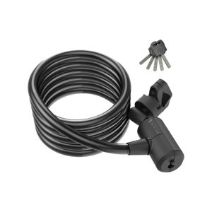 SYNCROS zámok na bicykel - MASSET COIL - čierna