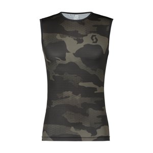 SCOTT Cyklistické tričko bez rukávov - UNDERWEAR CARBON - čierna/šedá