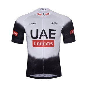 BONAVELO Cyklistický dres s krátkym rukávom - UAE 2025 - biela/čierna 4XL