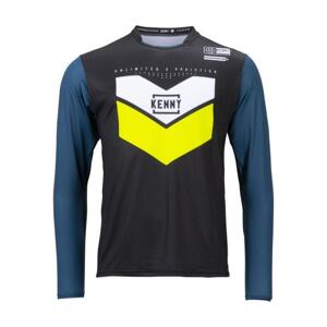 KENNY Cyklistický dres s dlhým rukávom letný - PROLIGHT KID - žltá/modrá