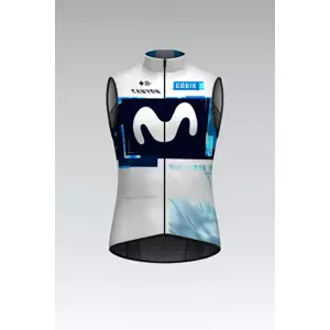 GOBIK Cyklistická vesta - PLUS 2.0 MOVISTAR TEAM 2025 - biela/modrá/svetlo modrá