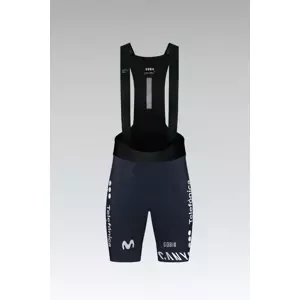 GOBIK Cyklistické nohavice krátke s trakmi - LANCER K10 MOVISTAR TEAM 2025 - modrá/biela 2XL