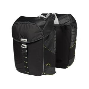 BASIL Cyklistická taška - MILES DOUBLE BAG - čierna/zelená