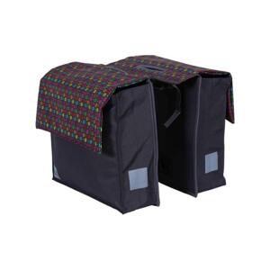 BASIL Cyklistická taška - FIETSTAS DOUBLE BAG - čierna/červená/modrá/žltá