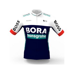 BONAVELO Cyklistický dres s krátkym rukávom - BORA 2025 - modrá/viacfarebná 4XL