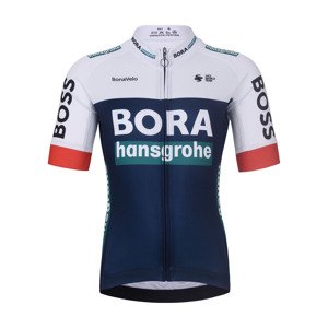BONAVELO Cyklistický dres s krátkym rukávom - BORA KID 2025 - modrá/viacfarebná