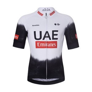 BONAVELO Cyklistický dres s krátkym rukávom - UAE KID 2025 - biela/čierna L-155cm