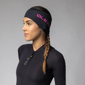 ALÉ Cyklistická čelenka - ACCESSORI FONDO - čierna/ružová UNI