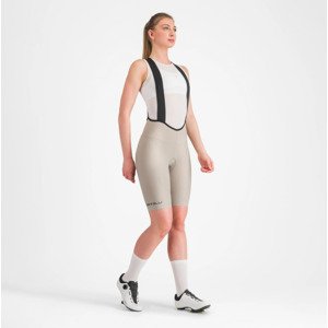 CASTELLI Cyklistické nohavice krátke s trakmi - ESPRESSO - béžová