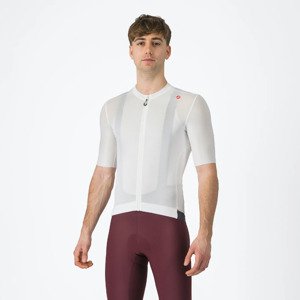 CASTELLI Cyklistický dres s krátkym rukávom - ESPRESSO - biela 3XL