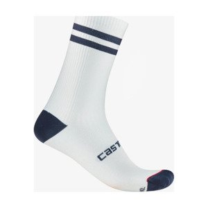 CASTELLI Cyklistické ponožky klasické - ORIGINALE 18 - biela/modrá L-XL