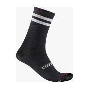 CASTELLI Cyklistické ponožky klasické - ORIGINALE 18 - čierna/biela
