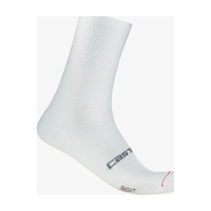 CASTELLI Cyklistické ponožky klasické - ESPRESSO 18 - biela S-M